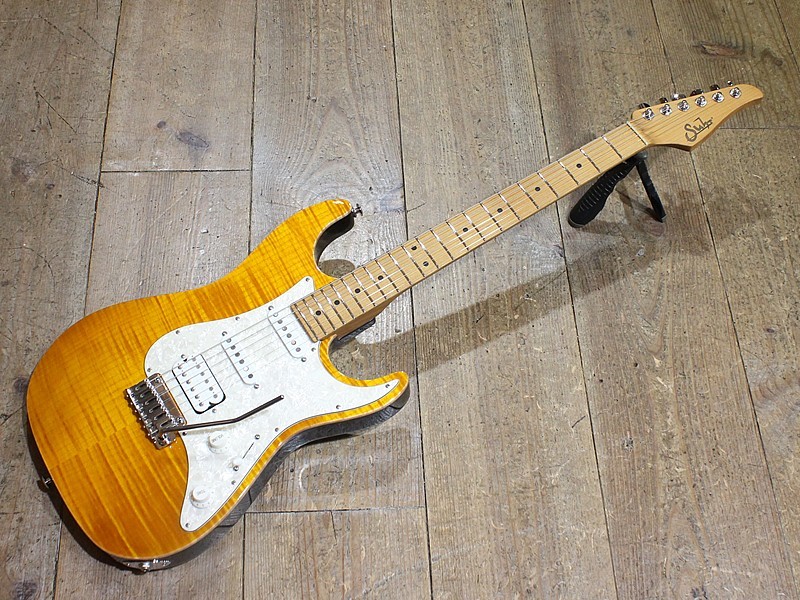 Suhr J Select Standard Plus Used Maple fingerboard Trans Amber w/Gig case