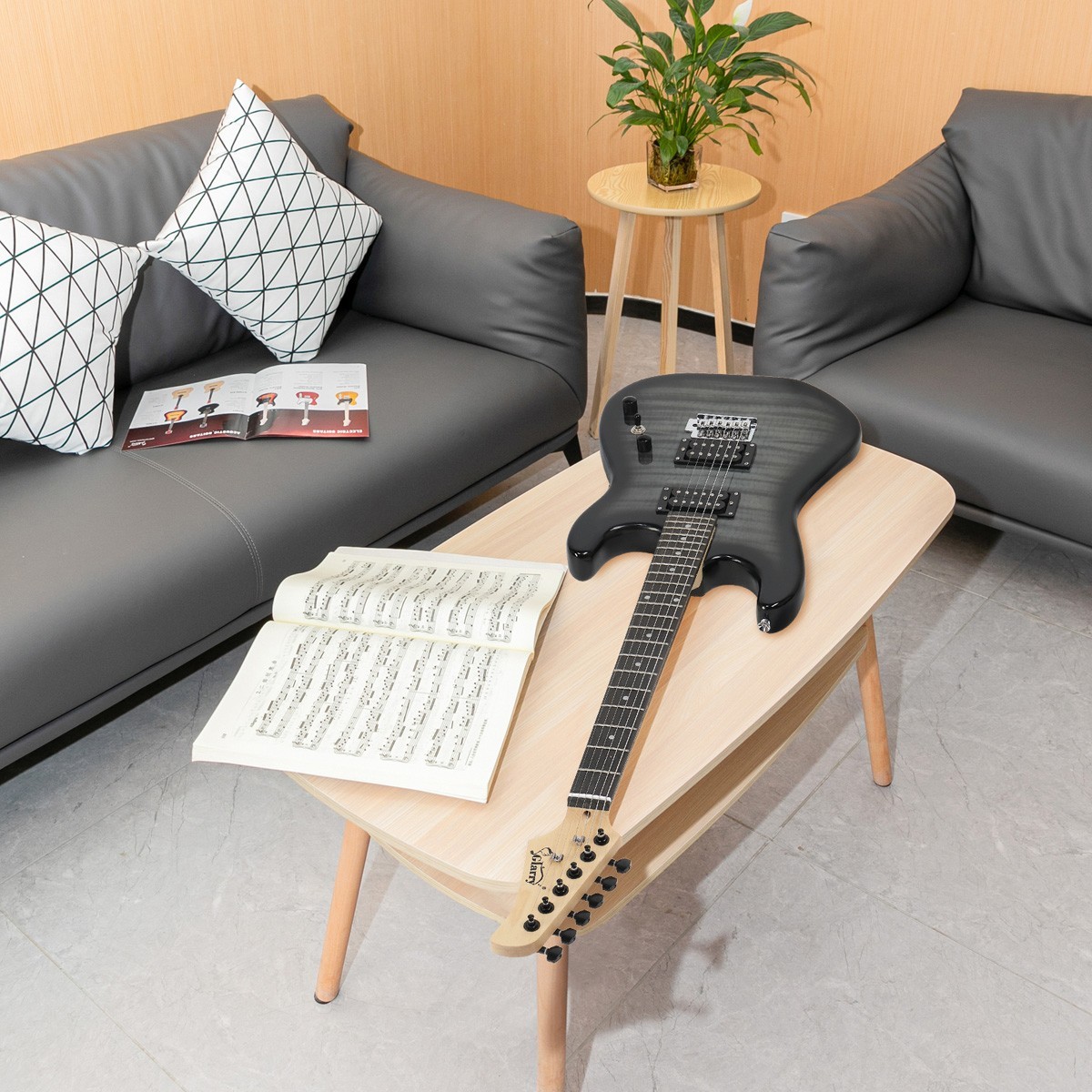 Glarry Full-Size Electric Guitar Starter Package with 20-Watt Amp and Accessorie