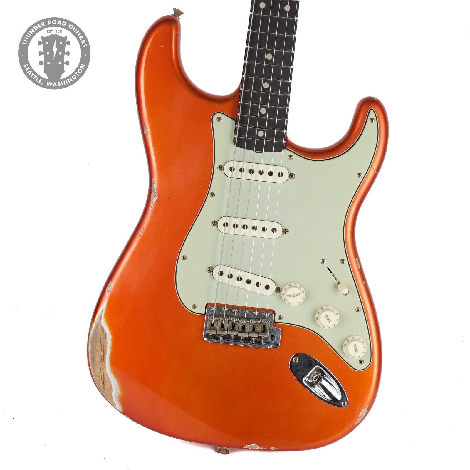 New Fender Custom Shop ’60s Dual Mag Stratocaster Relic Candy Tangerine