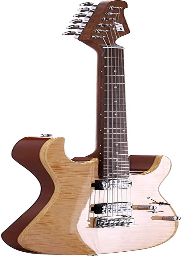 IYV 6 String Semi-Hollow-Body Electric Guitar, Right, Natural (IJZ-500 NA)