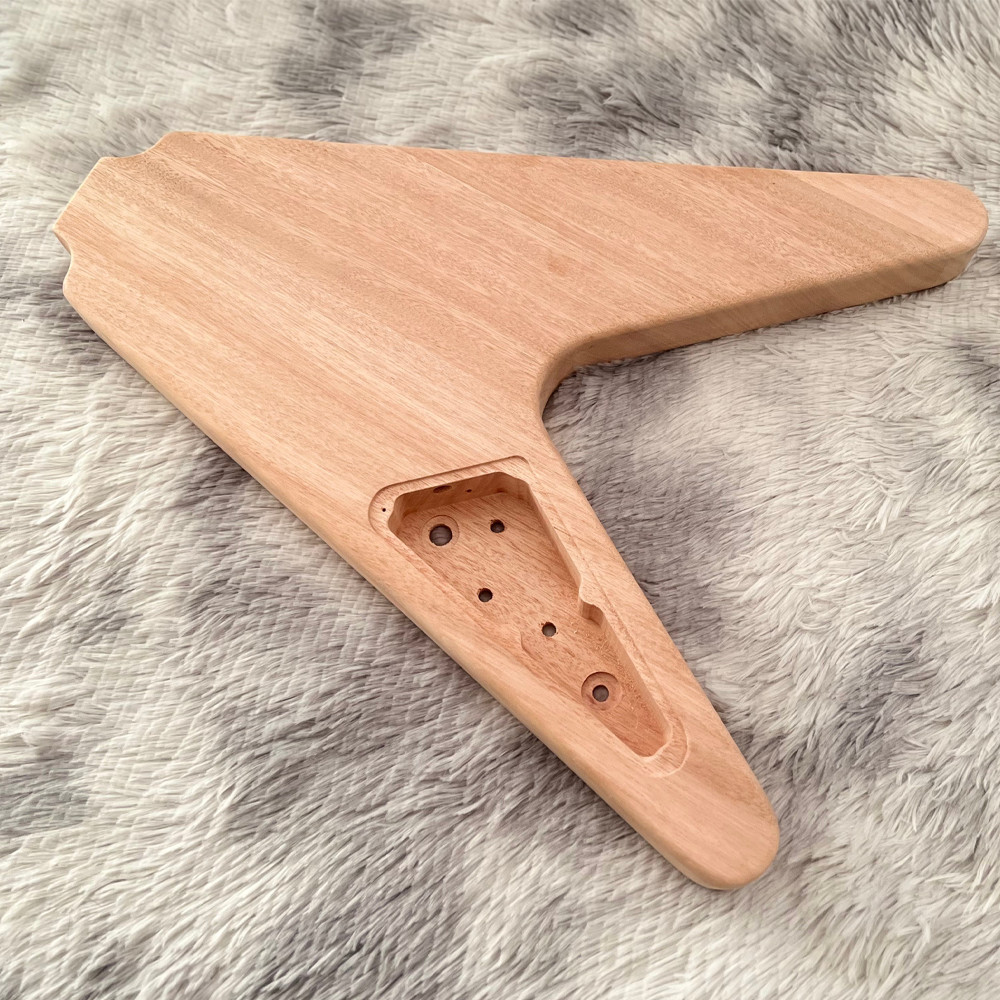 Clearance 6 String V DIY Electric Guitar Kit Canadian Maple Neck Gold Part