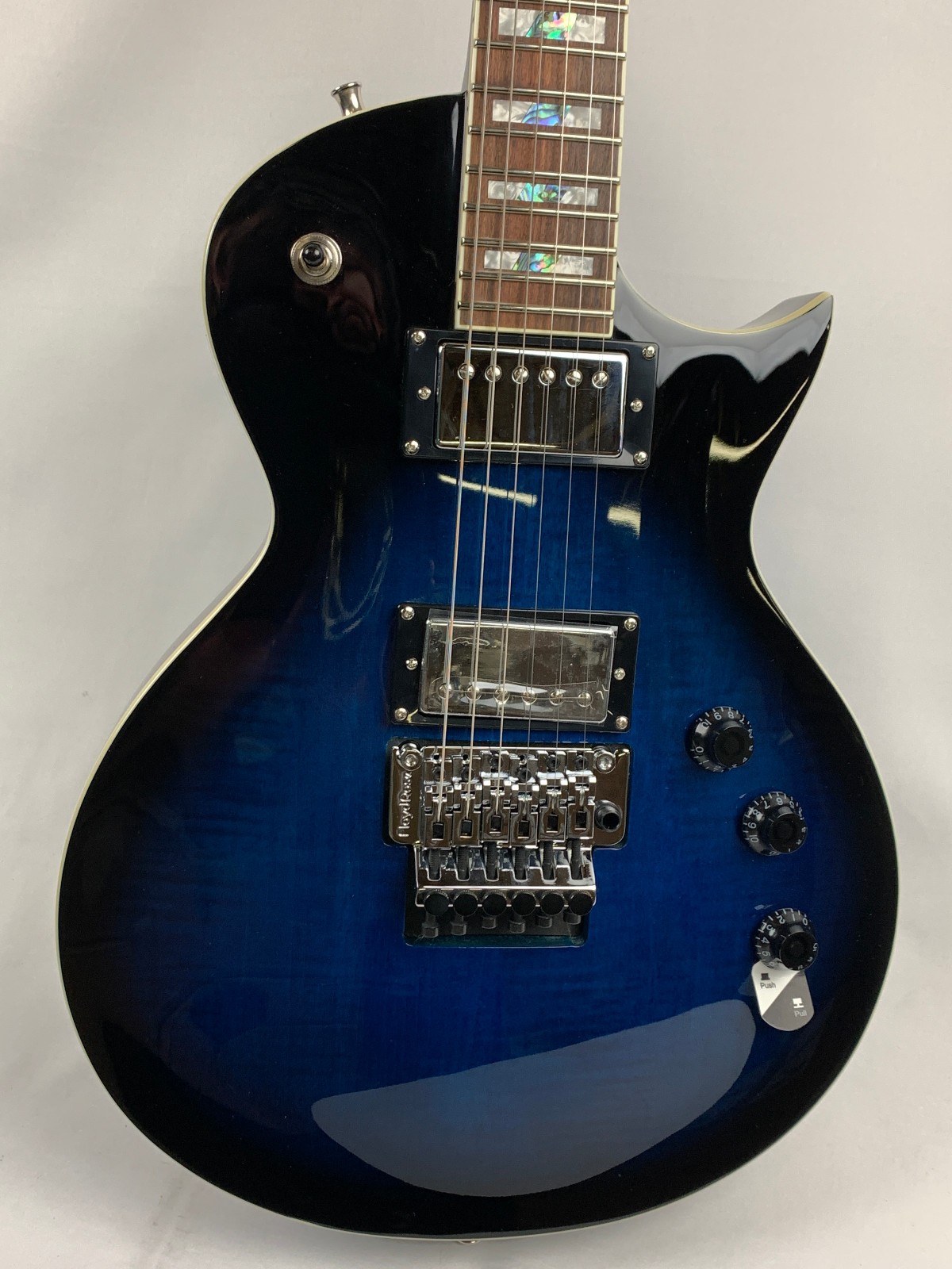 ESP LTD AS-1 FR FM Alex Skolnick Black Aqua Sunburst Guitar + Case B-Stock Korea