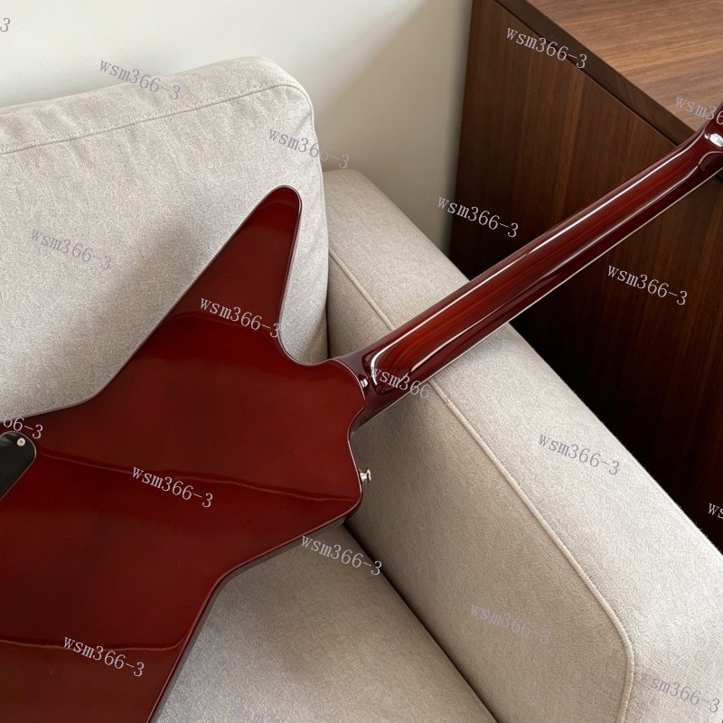 Ledux Solid Electric Guitar Bone Nut Stainless Rounded Fret Edge Wine Red Stock