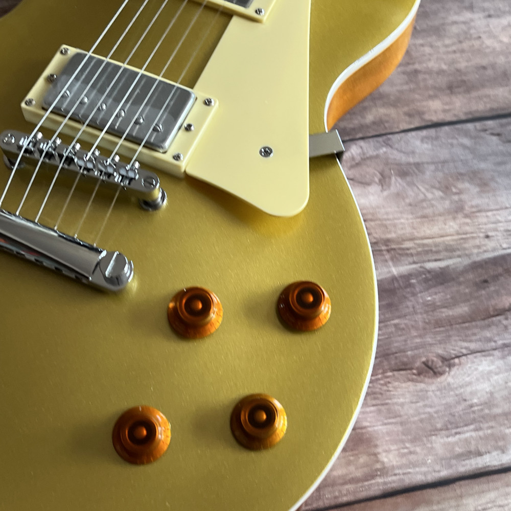 Gold Top electric guitar 6 strings Stainless Frets in stock free shipping