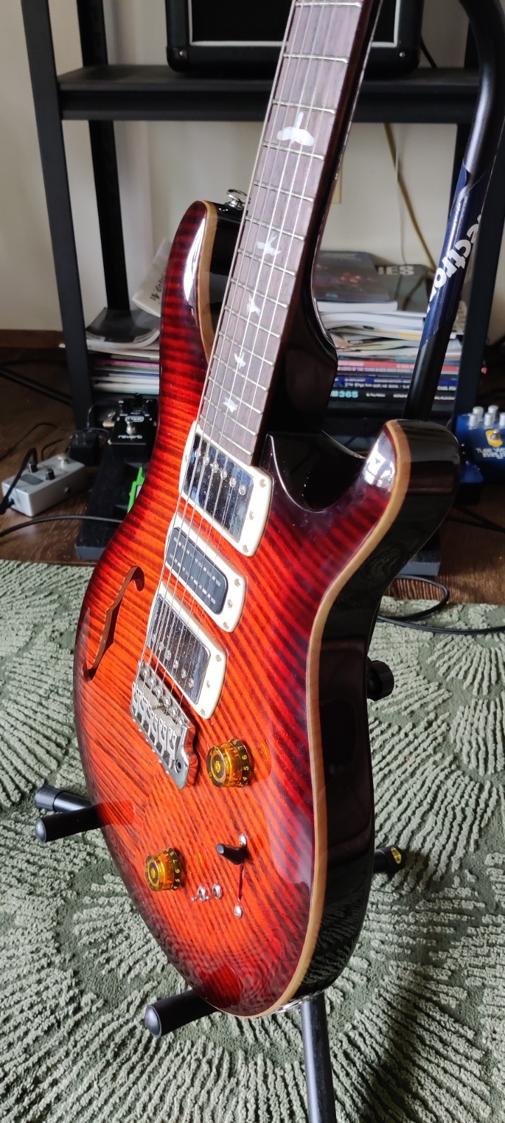 PRS SE Special Semi-Hollow Electric Guitar – Orange Tiger Smokeburst