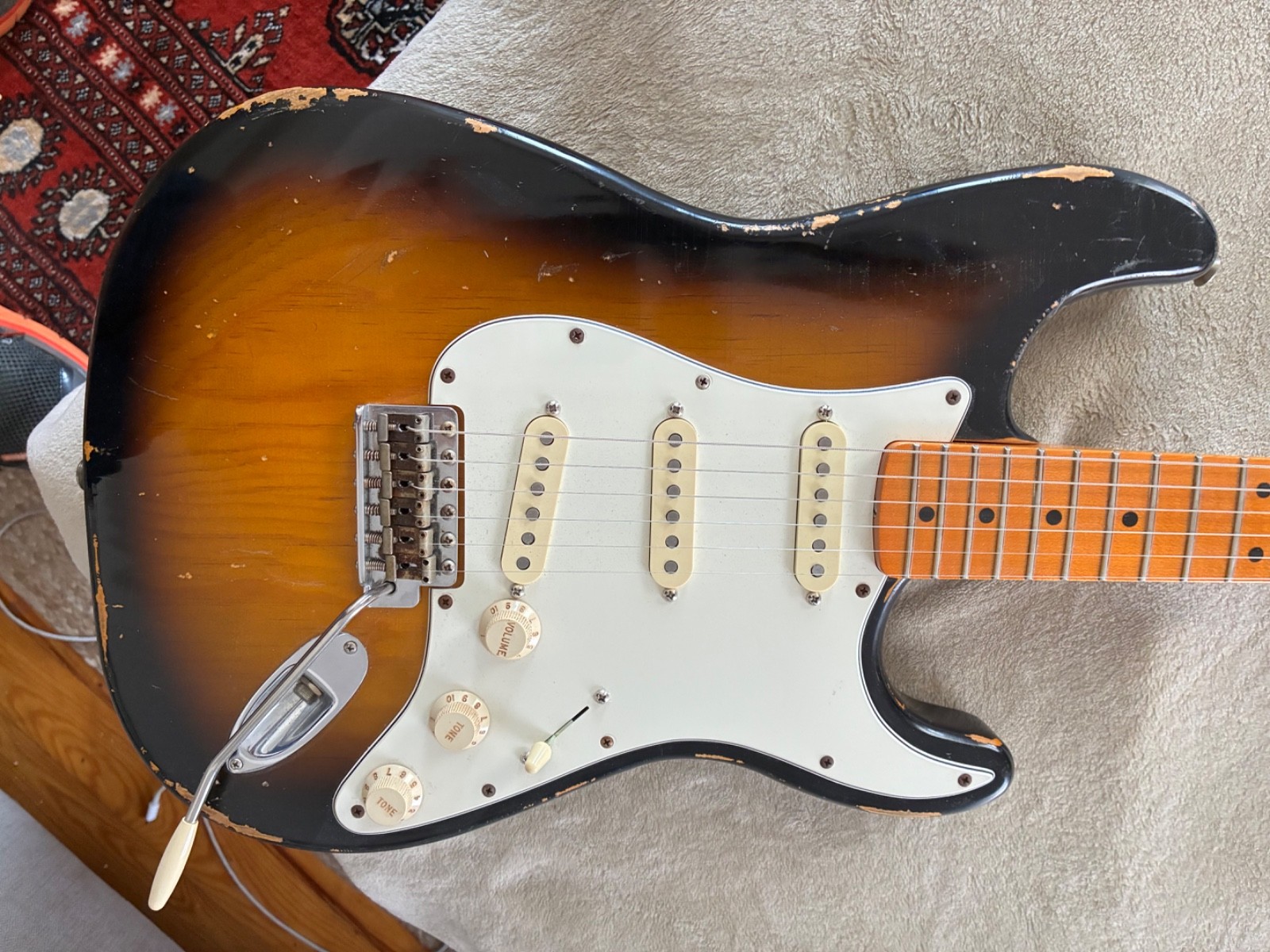 Relic 1960’s style Fender Stratocaster MJT Body and Fender USA parts