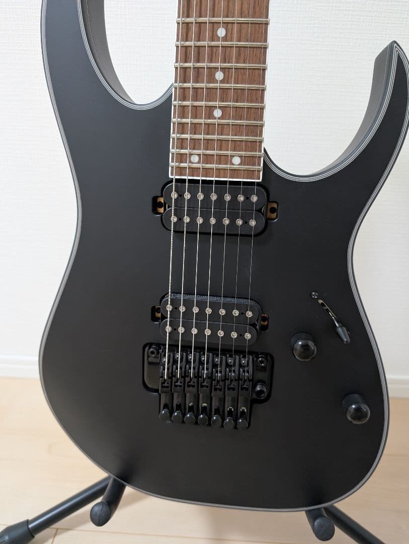 Electric Guitar Ibanez RG7420EX-BKF 7-String Black Matte Made in Indonesia