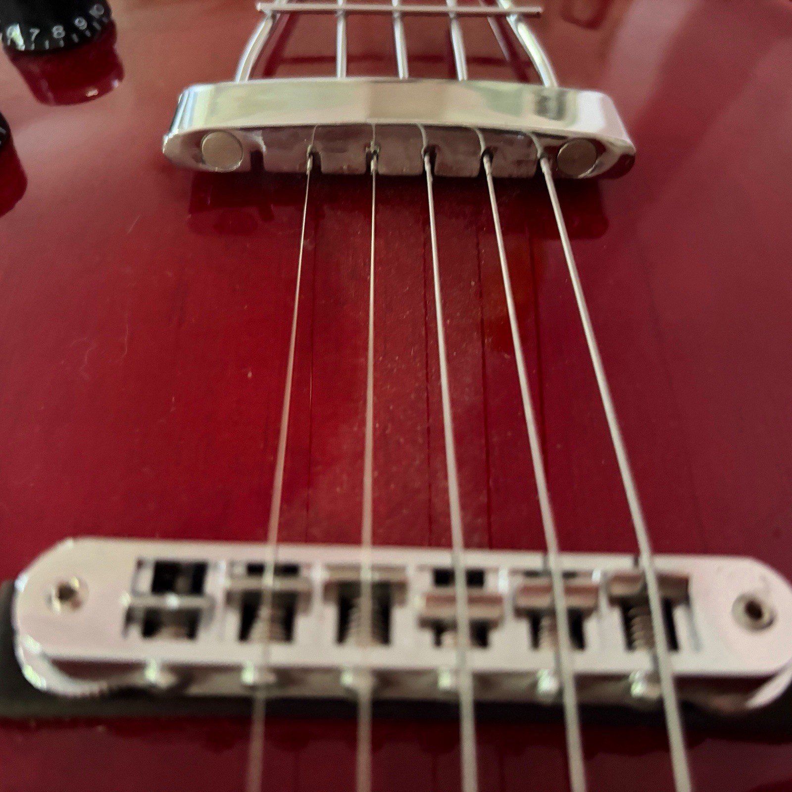 Hofner HI-BB Violin Electric Guitar Cherry Red Beatle Style 6 String EUC