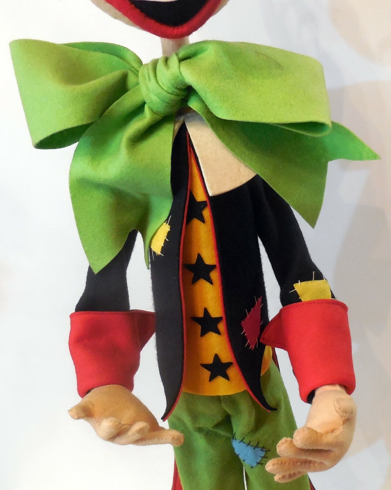 VINTAGE LARGE 27″ TOY DOLL FELT CLOTH LENCI CLOWN ITALY 1960s lars cresba