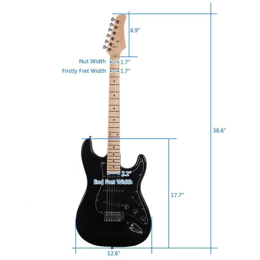39″ Full-Size GST Electric Guitar Kit School Band 6 String ,20W AMP,Bag