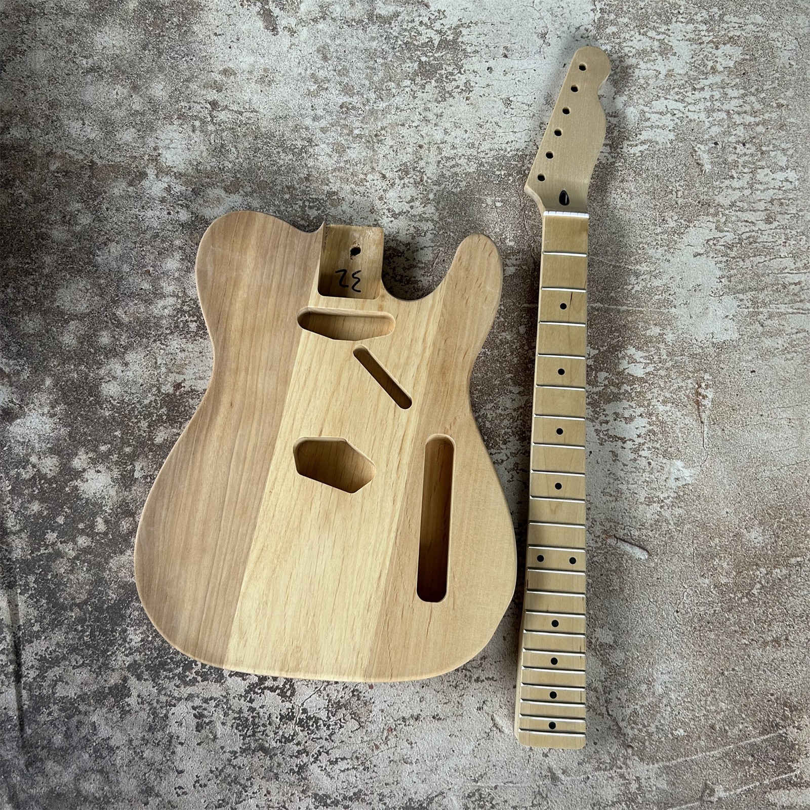 Semi Finished TL Electric Guitar Alder Body Maple Neck Only sold to USA
