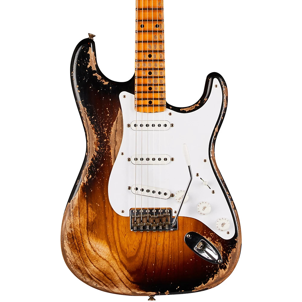 Fender CS 70th Anniversary 1954 Stratocaster Super Heavy Relic LE Guitar Sunbrst