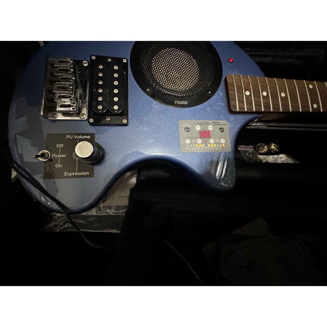Electric Guitar Fernandes ZO-3 Digi-ZO Ultima Blue w/ Built-in Amplifier & Case