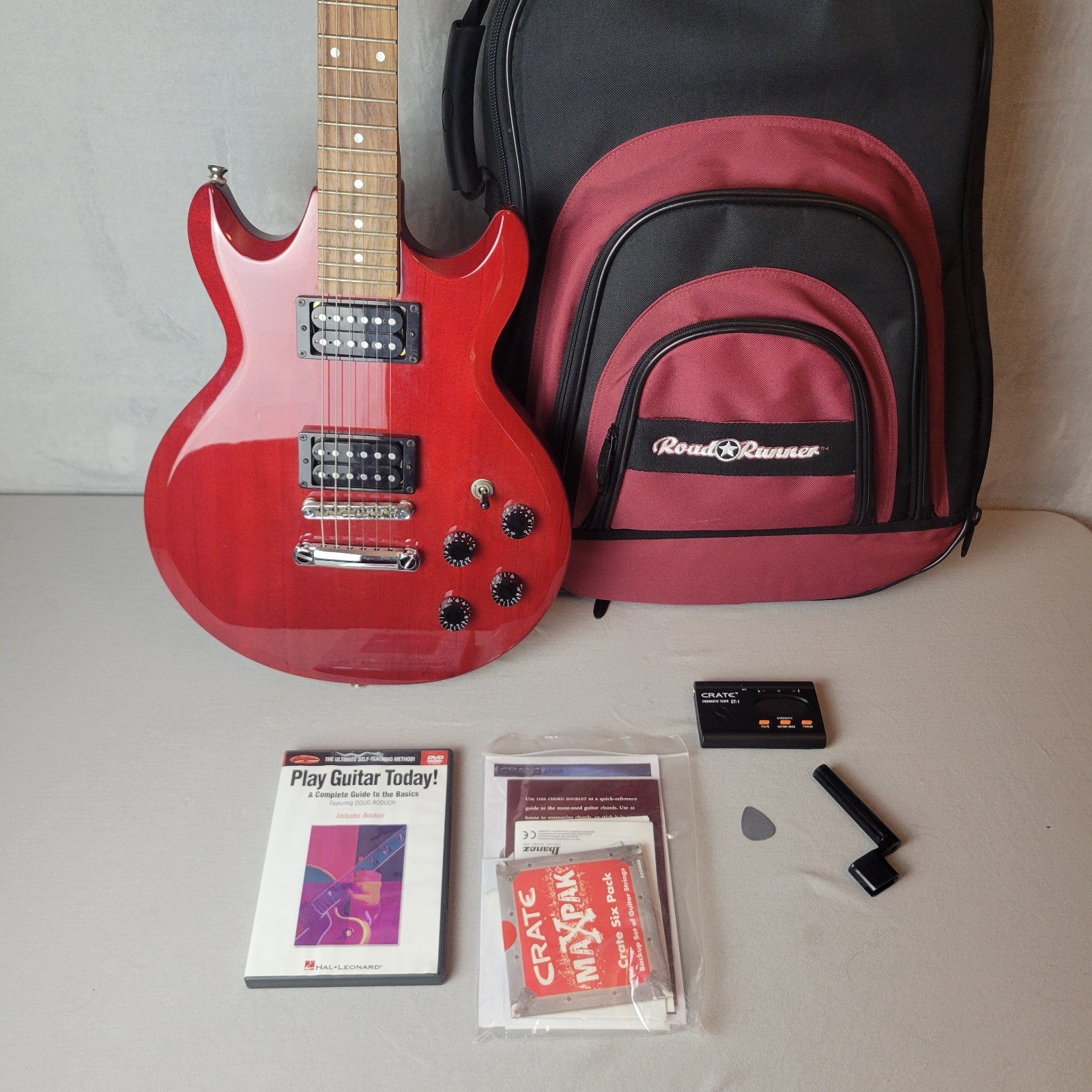 IBANEZ GIO GAX70 Electric Guitar Transparent Red W/ Case Tuner Starter Kit
