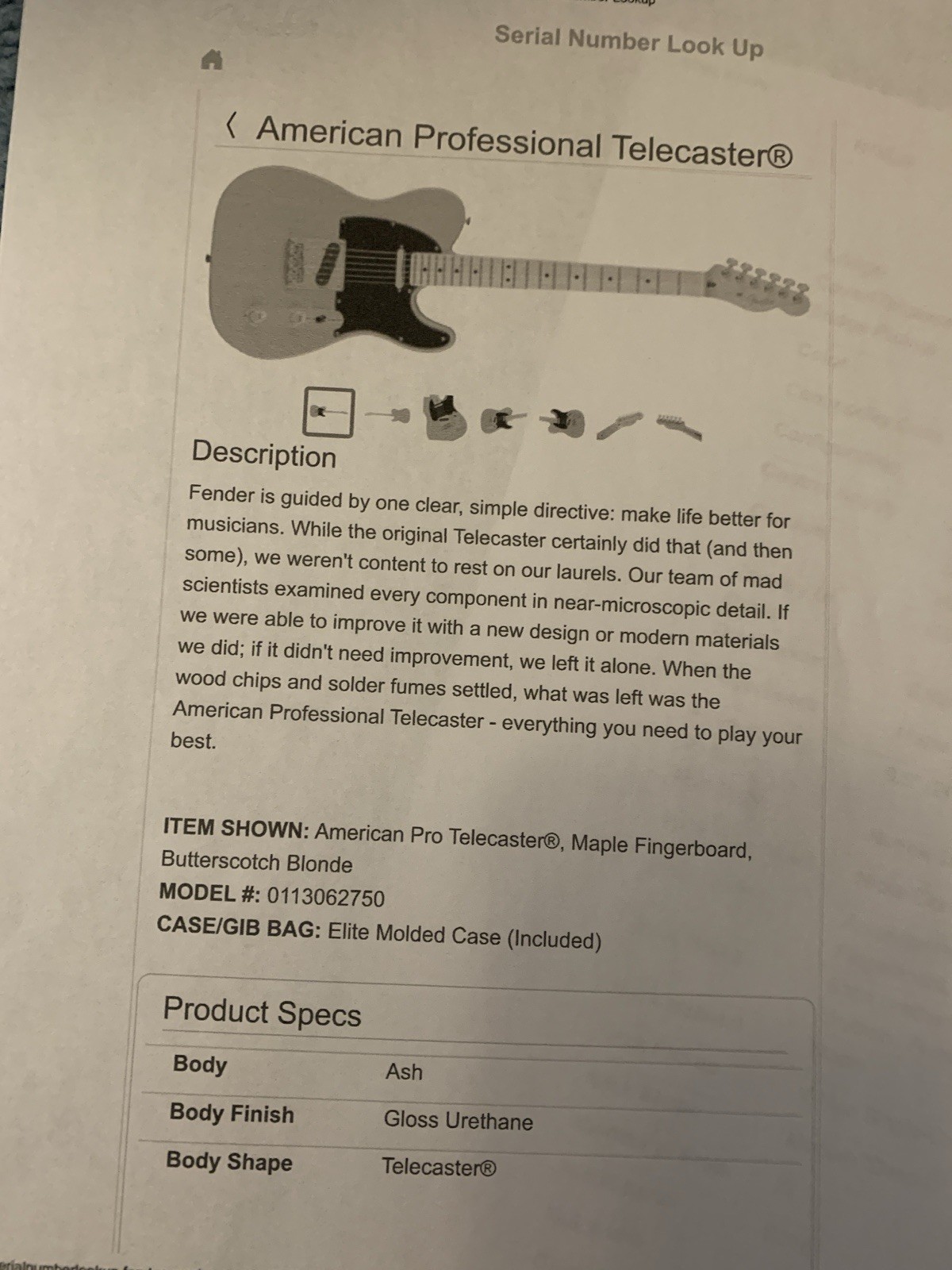 Fender American Professional Telecaster 2020 Butterscotch Blonde