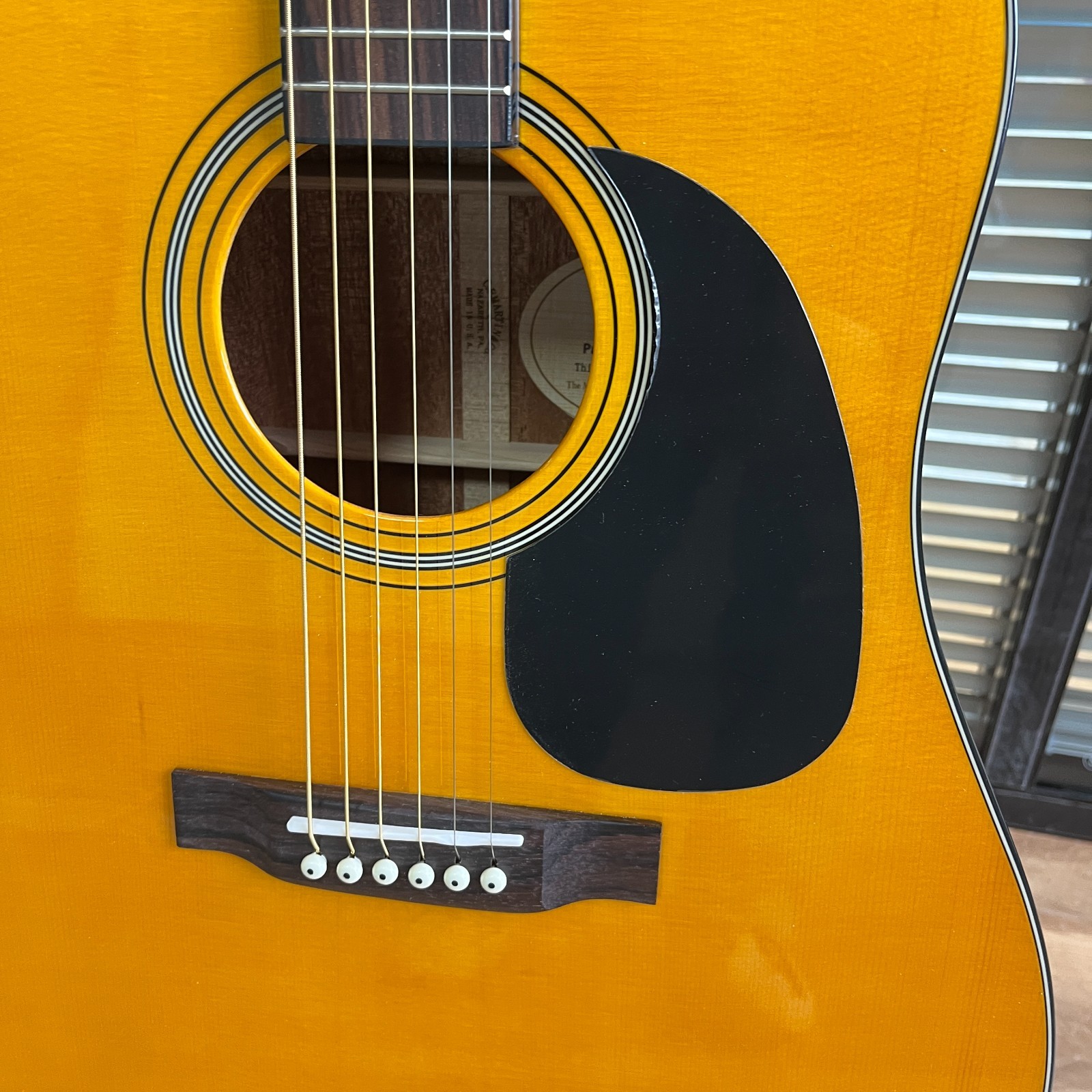 Ship US D-18 Acoustic Guitar 41″ Full Size Solid Wood Body Black Pickguard