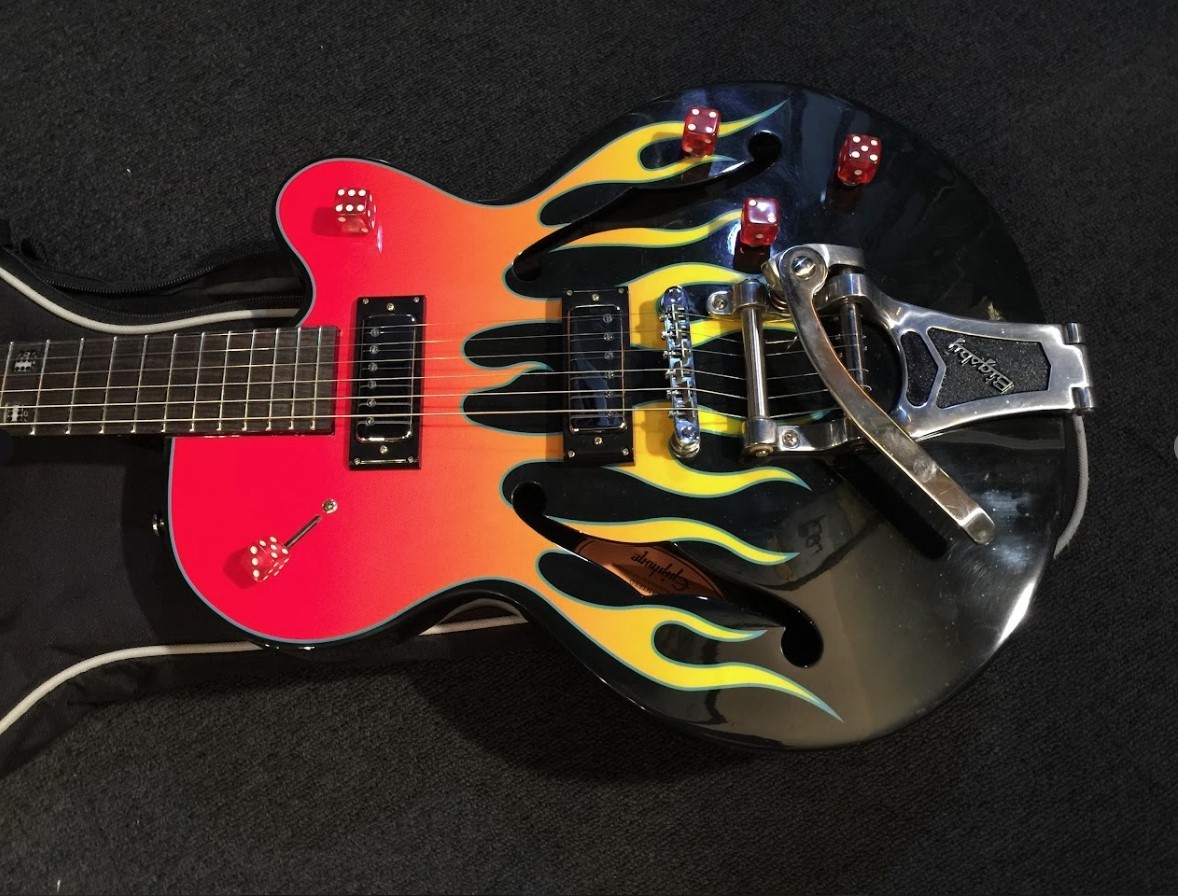 Acoustic Electric Guitar Epiphone HELL KAT Laminated Maple Body S/N U05102174