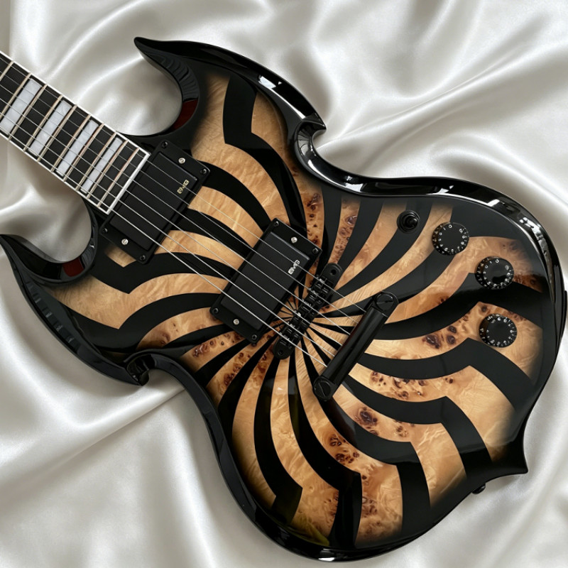 Charcoal Burst Solid Electric Guitar Buzzsaw Barbarian ABR Bridge HH Pickups
