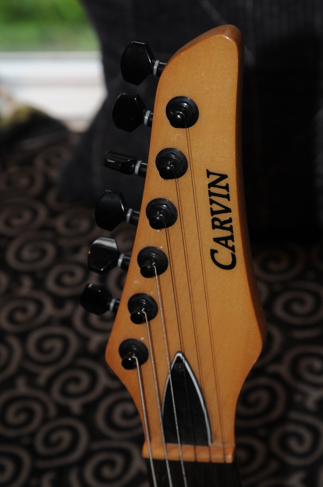 Carvin USA Bolt Strat Style Electric Guitar Translucent Blue Pearloid Pick Guard