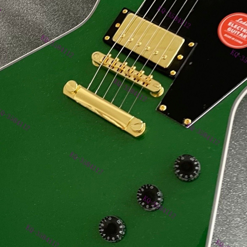 Solid Electric Guitar Stainless Rounded Fret Edge Sparkle Green From US Stock
