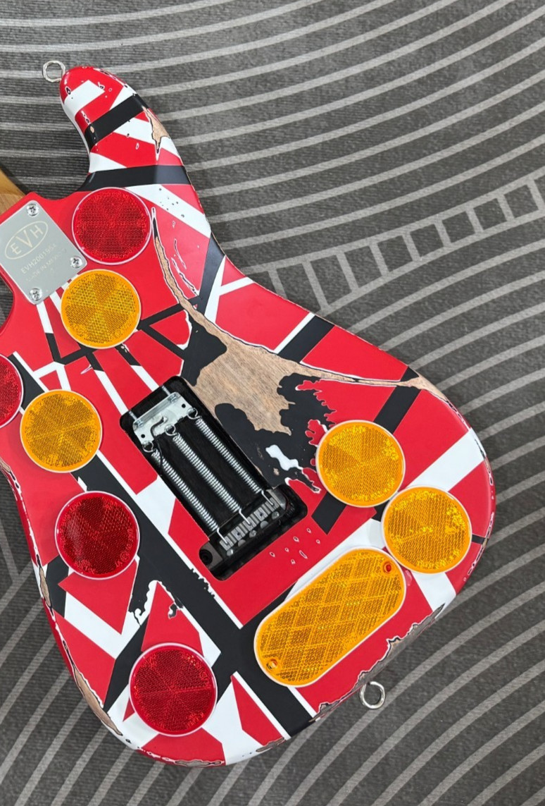 Low-price sale of 6-string electric guitar, handcrafted distressed finish