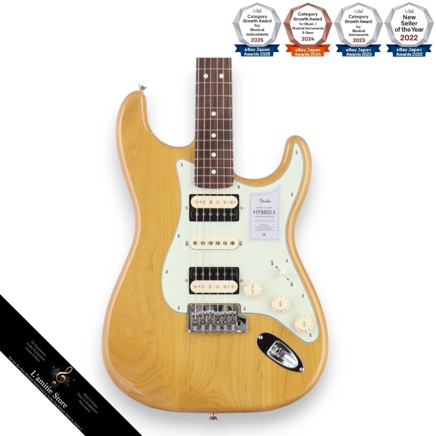 Fender 2024 Japan Hybrid II Stratocaster HSH Rosewood Guitar Japan