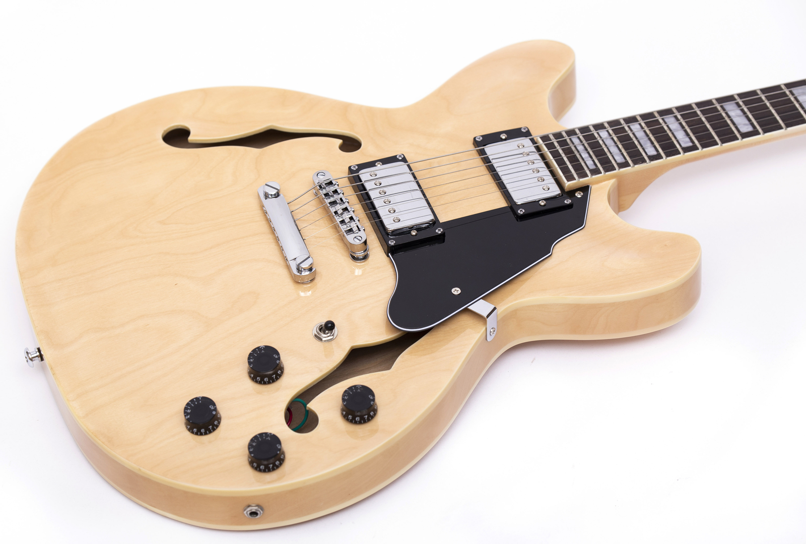 GROTE BRAND Semi-Hollow Body Electric Guitar Natural Color GRWB-NA35