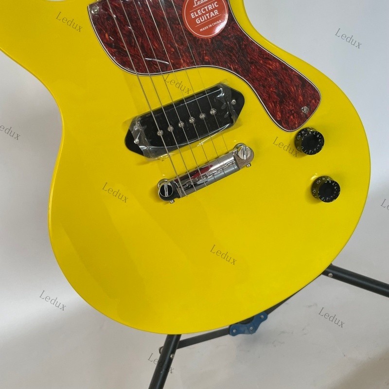 Electric Guitar Junior Yellow Rosewood Fretboard Mahogany Solid Body P90 Pickup