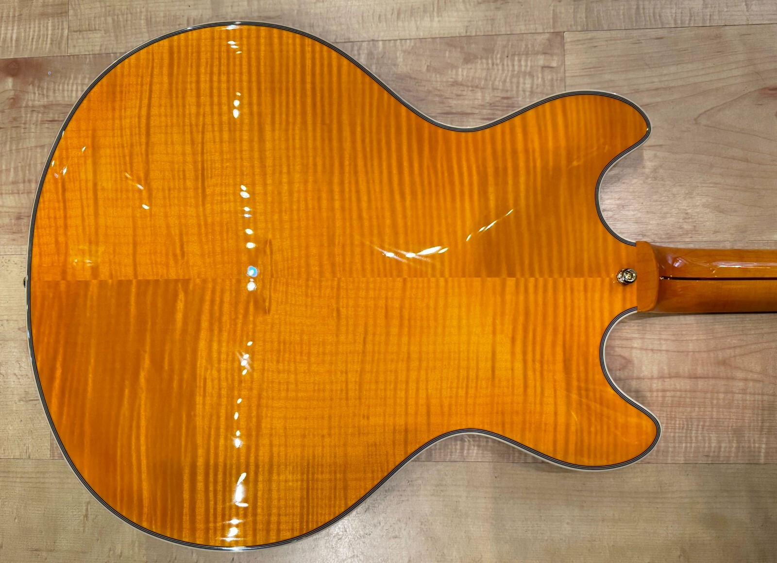 D’Angelico Excel DC Flametop Double Cut Semi-Hollow Electric Guitar Natural