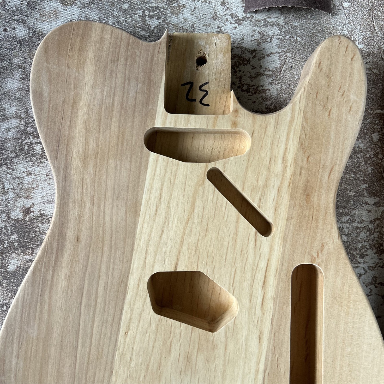Semi Finished TL Electric Guitar Alder Body Maple Neck Only sold to USA
