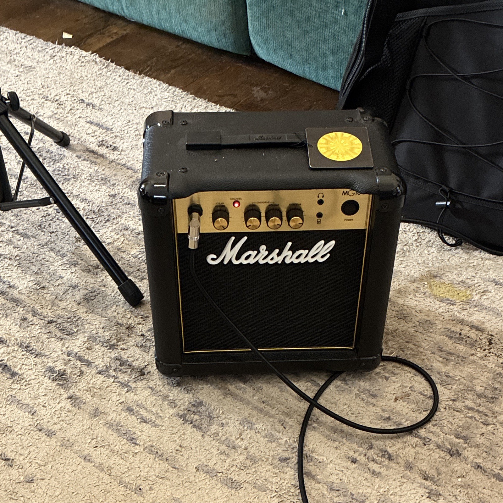 First Act 222 Elec Guitar, 50 Watt Marshall Amp,stand, case, strap, strings,pick