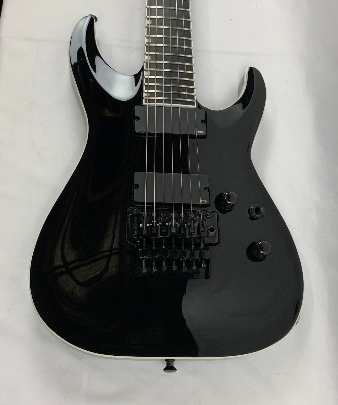 ESP E-II Horizon FR-7 Black BLK 7-String Electric Guitar + Hard Case B-Stock MIJ