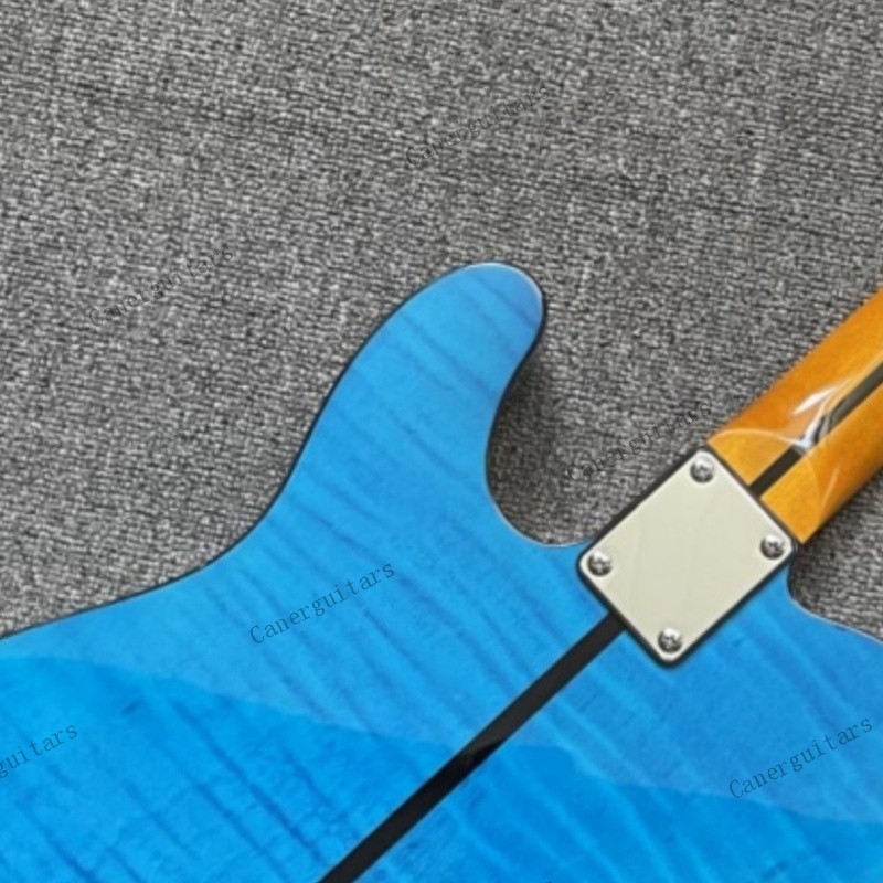 Solid Electric Guitar Maple Fretboard&Neck Chrome Hardware Blue Free Shipping