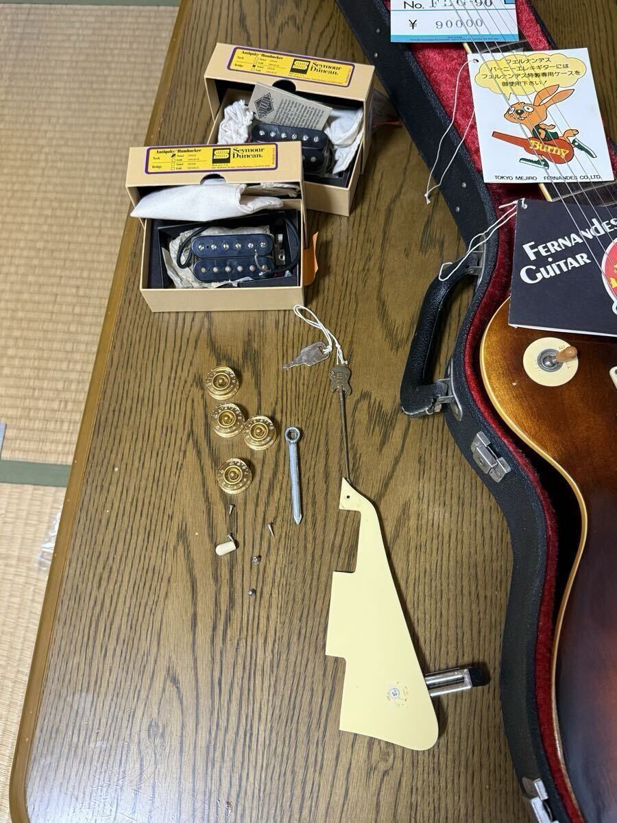 Electric Guitar Burny FLG-90 1976 Les Paul Violin Burst Seymour Duncan Japan
