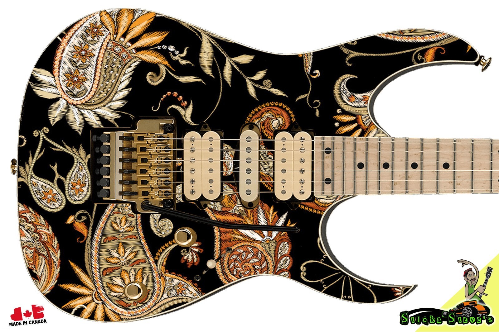 Guitar Skin Wrap Axe Re-Skin Traditional Paisley 091