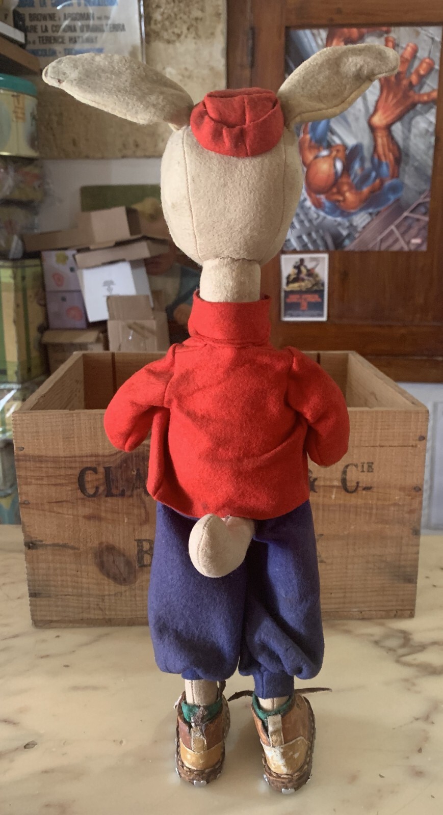VINTAGE large 16 ” TOY FELT DOLL LENCI PANNOLENCI 1950s