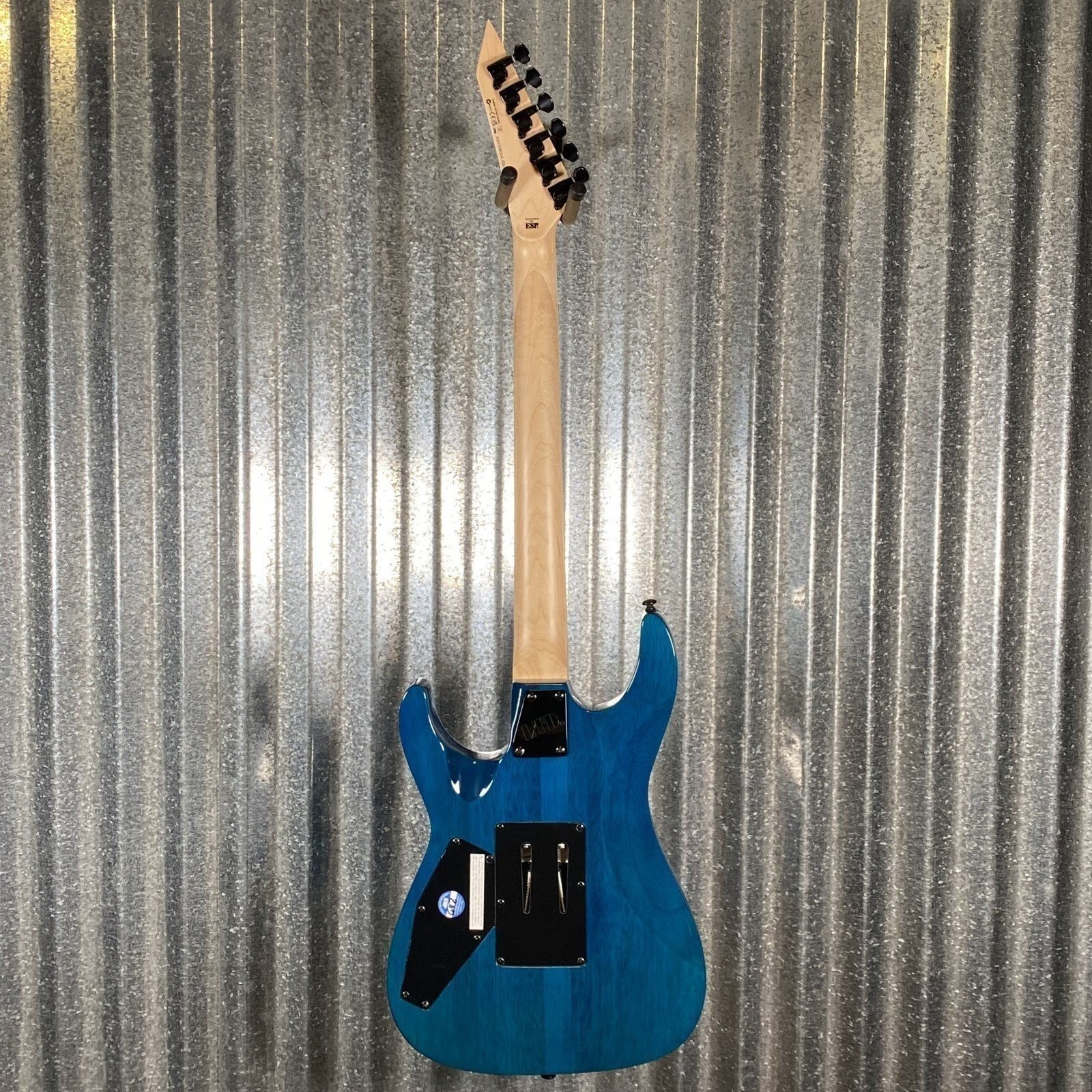 ESP LTD MH-203QM See Thru Blue Quilt Top Guitar MH203QMSTB #2634 Used