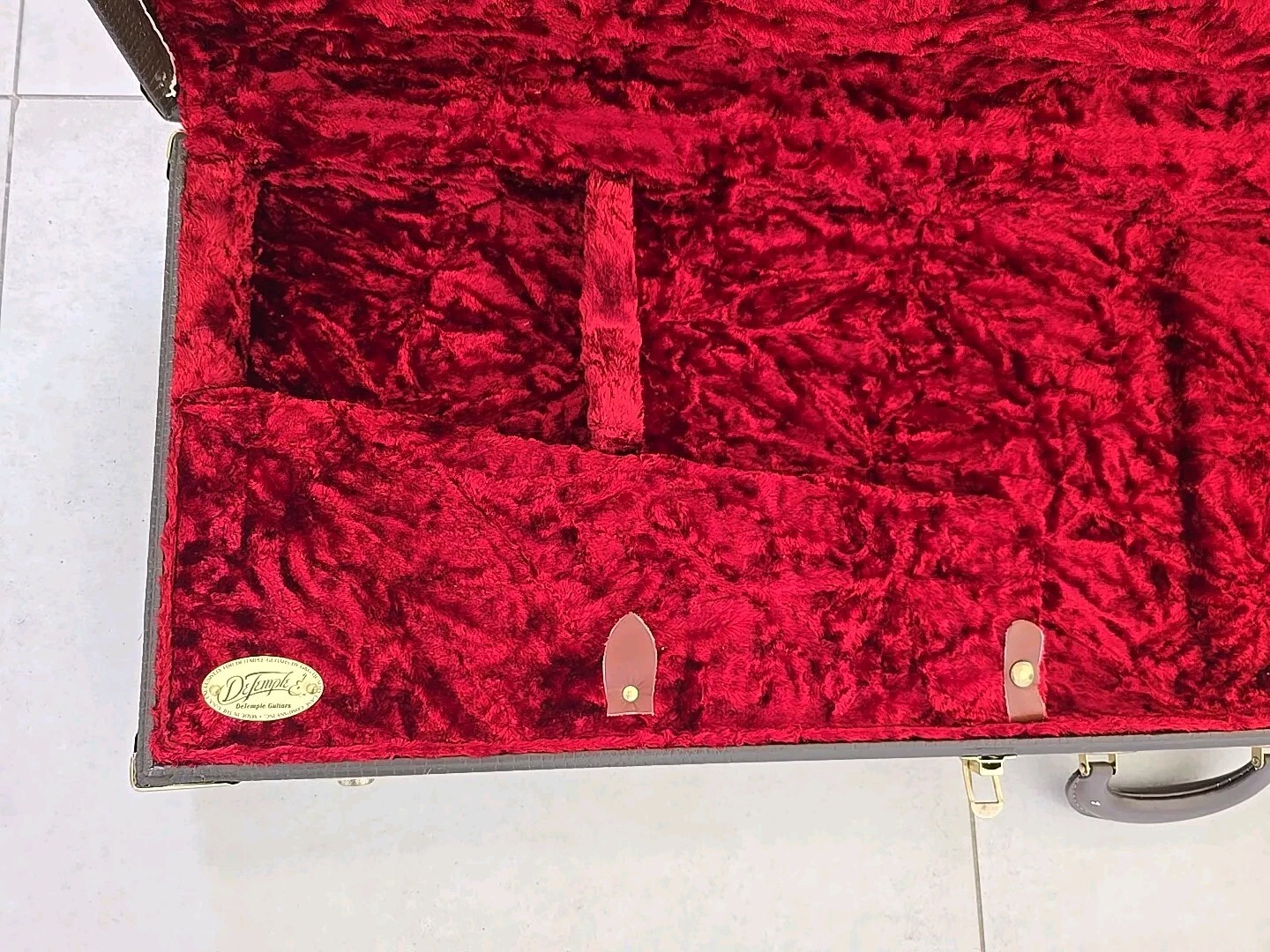 RARE Exclusively DeTemple G&G Guitar Case Brown Ext – Red Interior Made In USA