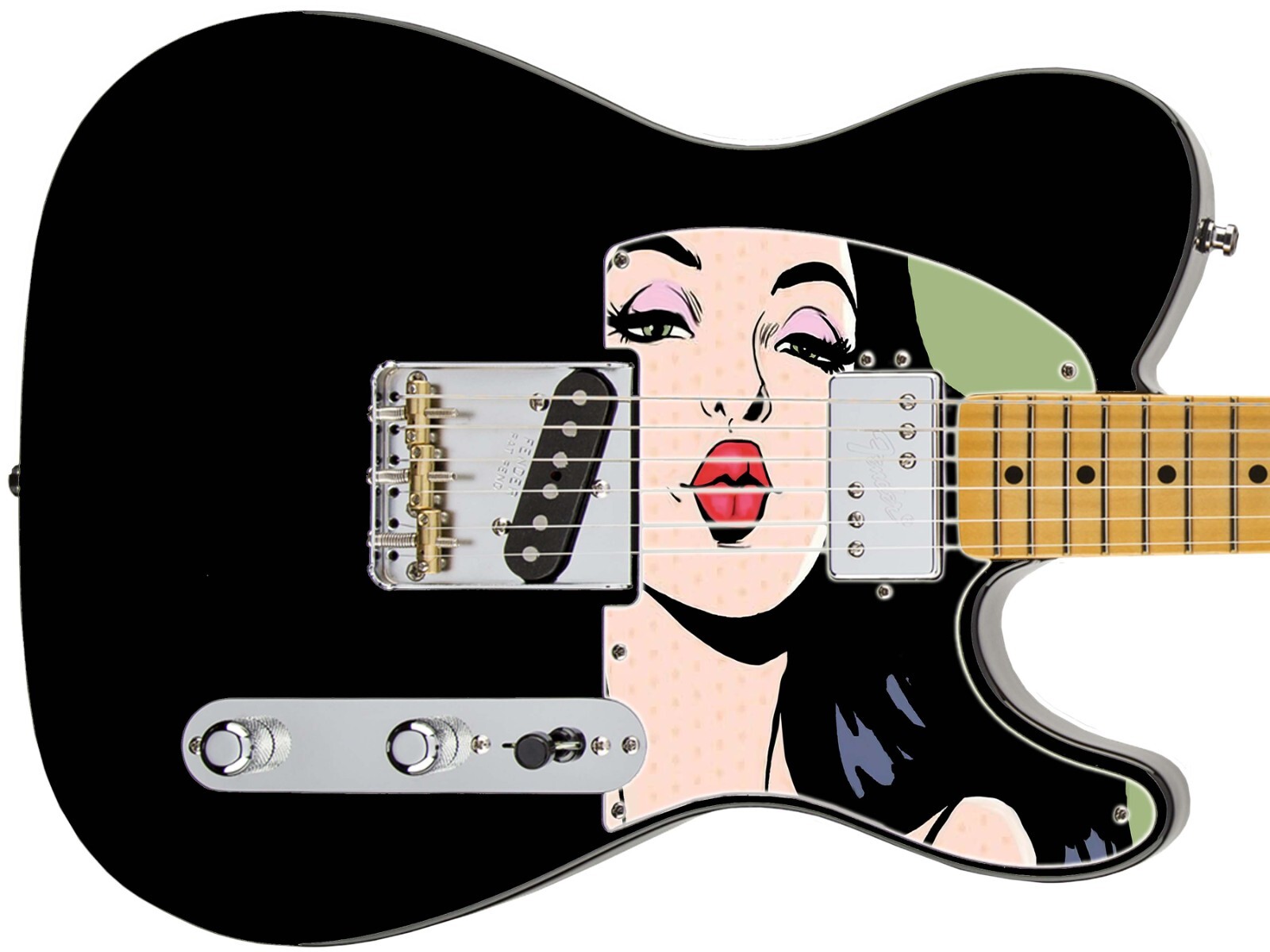 Guitar Skin Wrap Axe Re-Skin Pop Rock High Society Groupie Girl – 1212