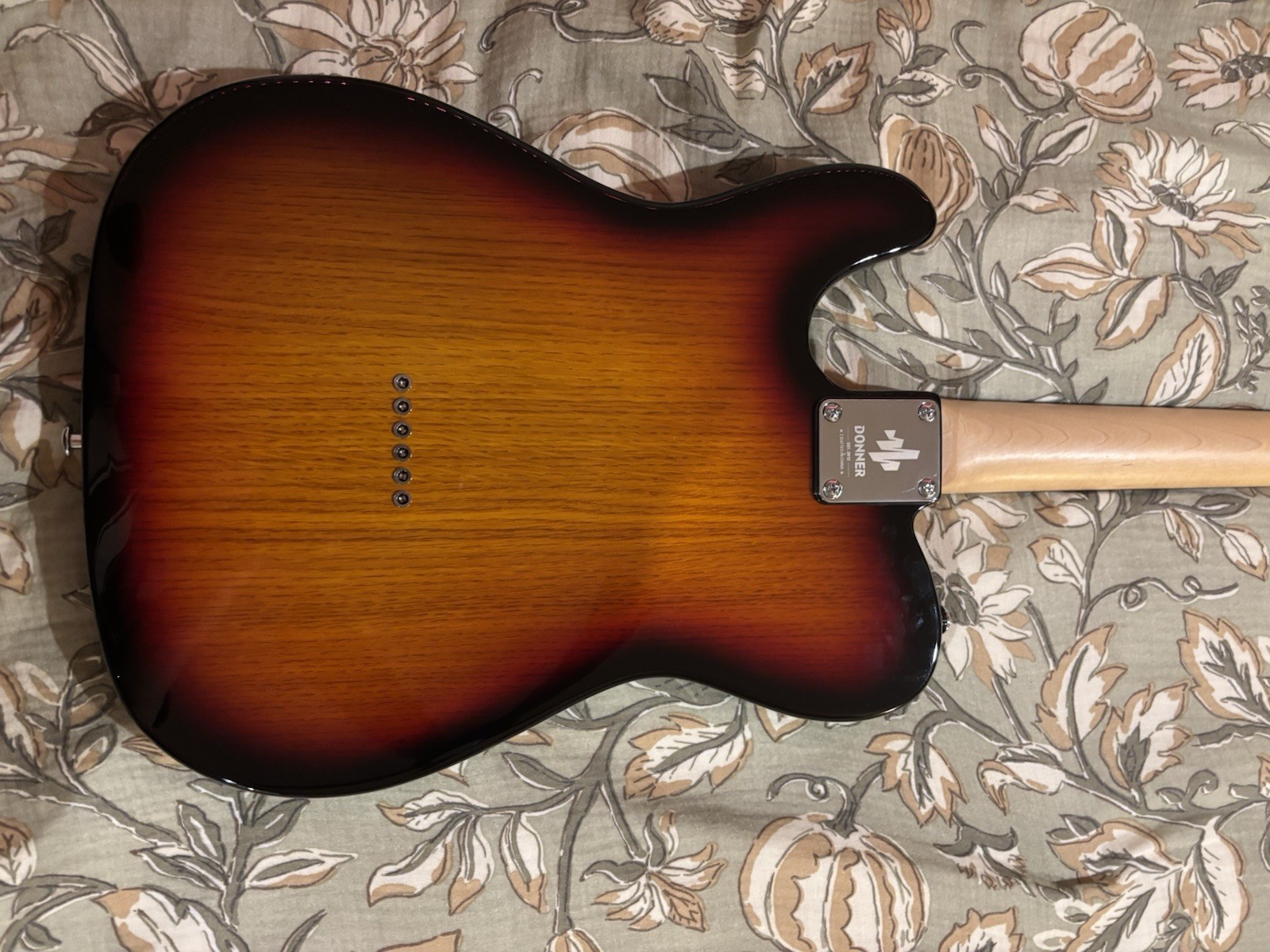 Brand New Donner Electric Guitar Starburst Six String With White Pick Guard!