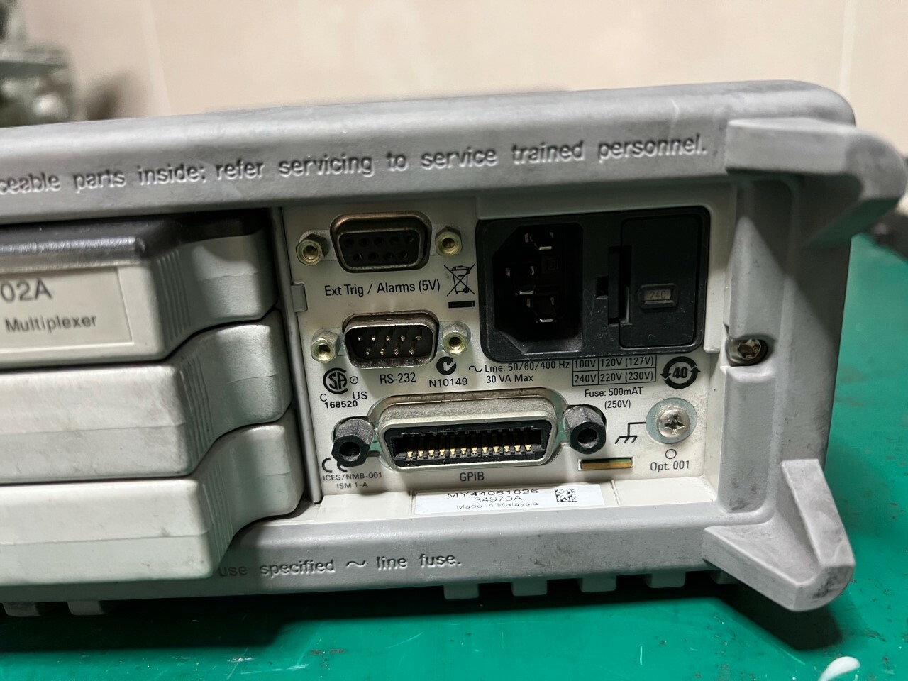 Agilent / HP Keysight 34970A Data Acquisition / Switch Unit w/ 34902A card