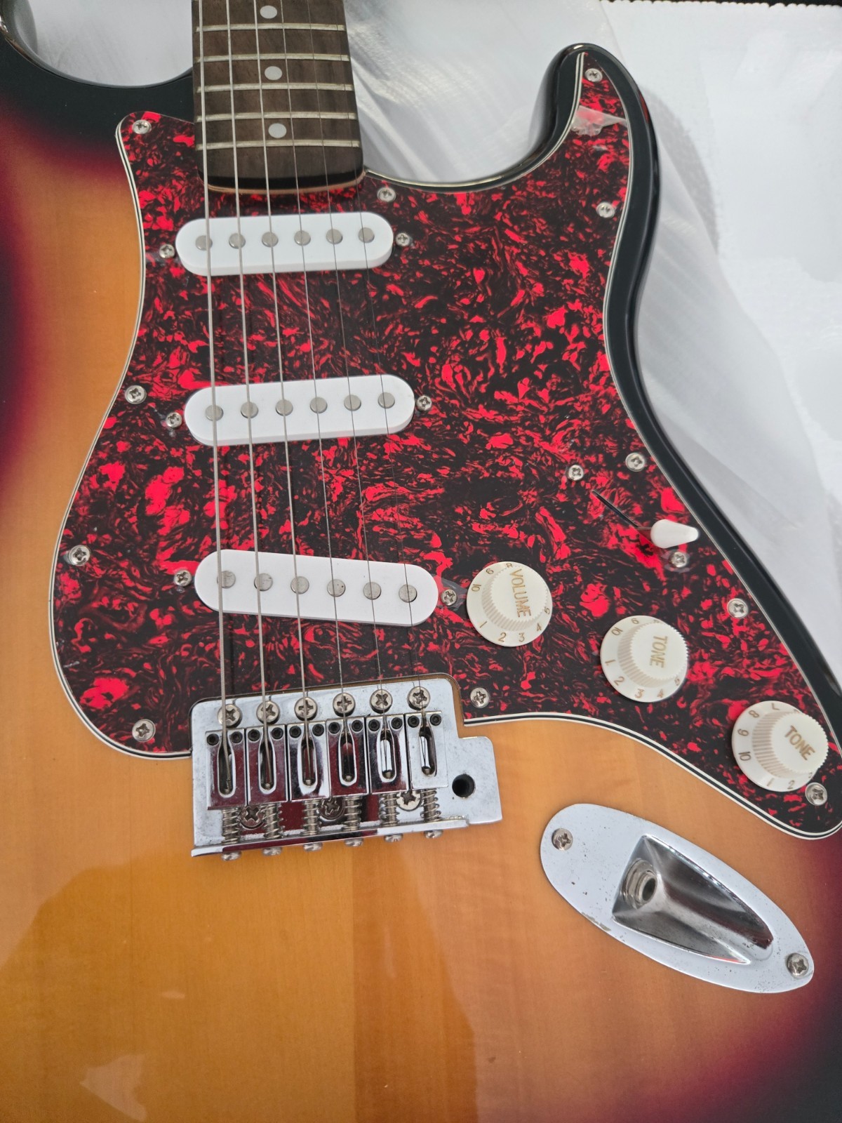 electric guitar, Justin, strap, amplifier, case, strings, picks, new in box