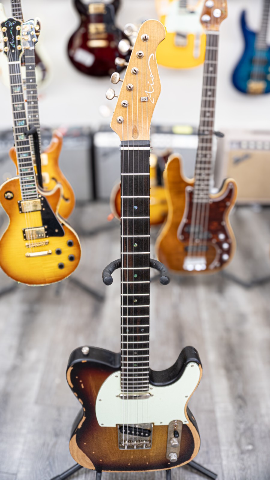 AIO TC3 Relic Electric Guitar -3 Tone Sunburst ( Mint Pickguard ) GS-041