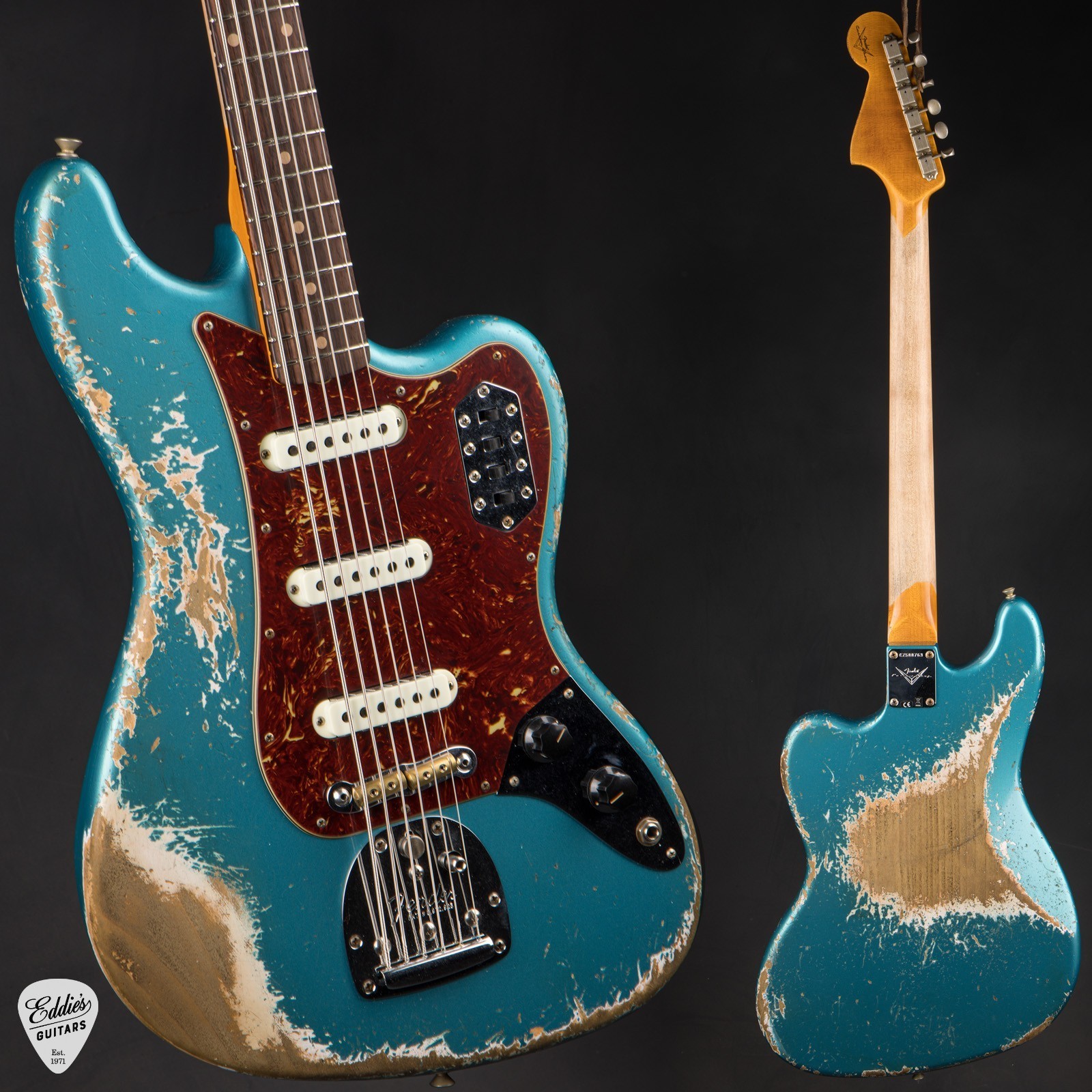 Fender Custom Shop 1962 Bass VI Super Heavy Relic – Super Faded Ocean Turquoise/