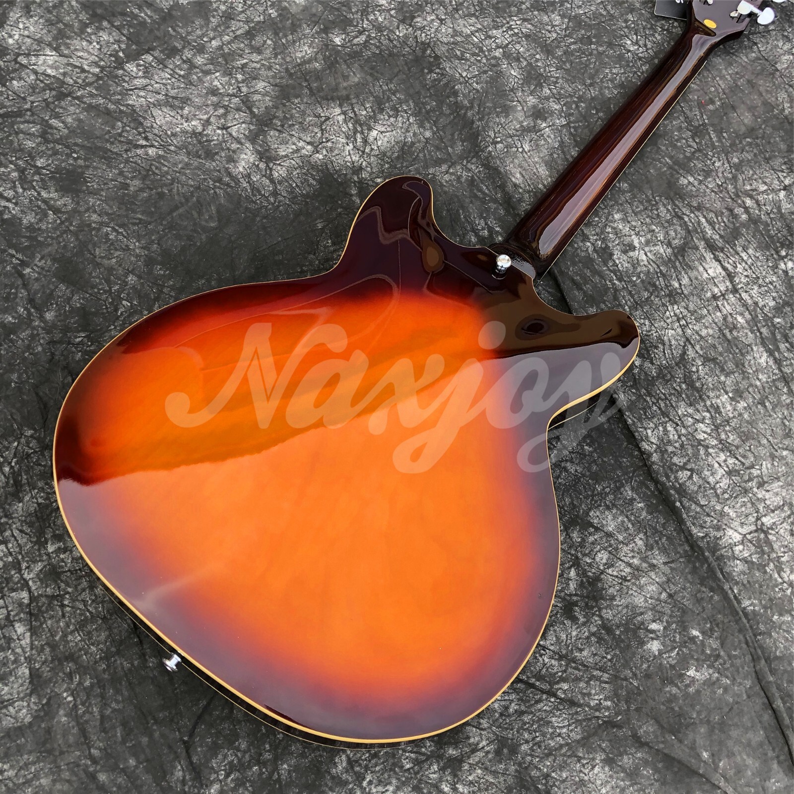 Grote Sunburst Maple Electric Guitar Semi Hollow F holes Archtop Jazz Guitar