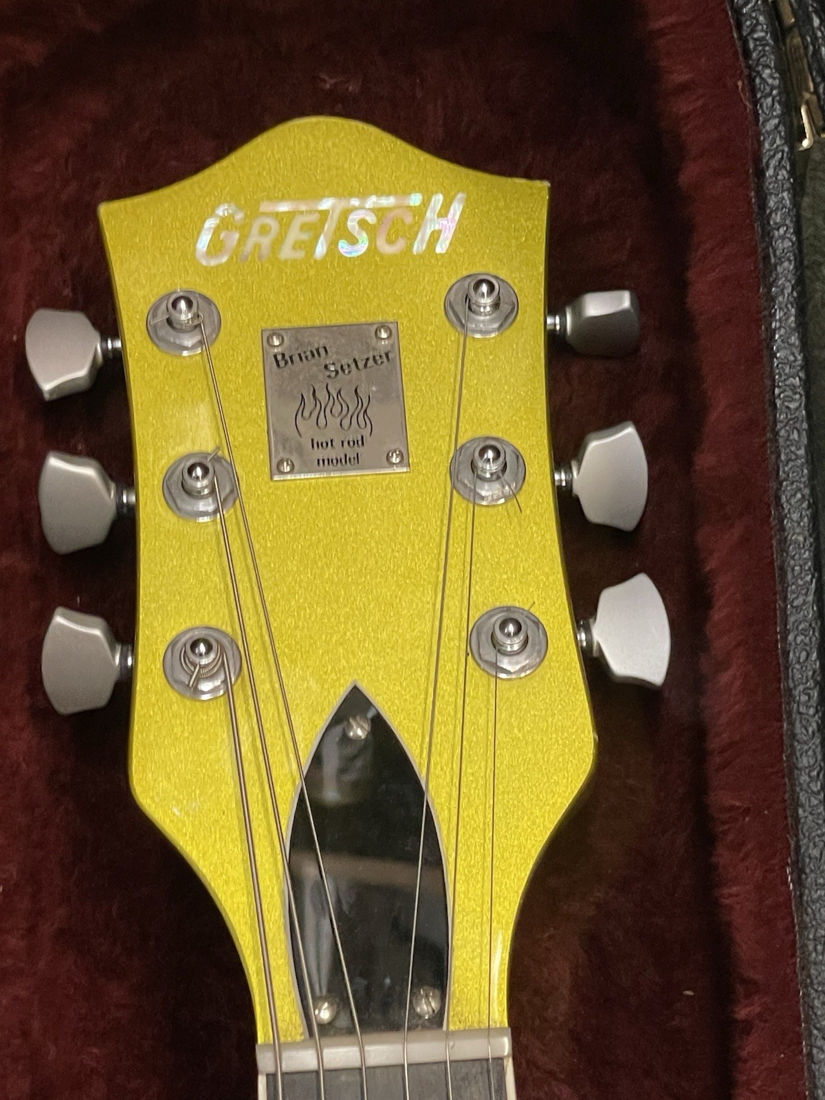 Gretsch G6120SHLTV Brian Setzer Hot Rod Model Lime Electric Guitar with Case