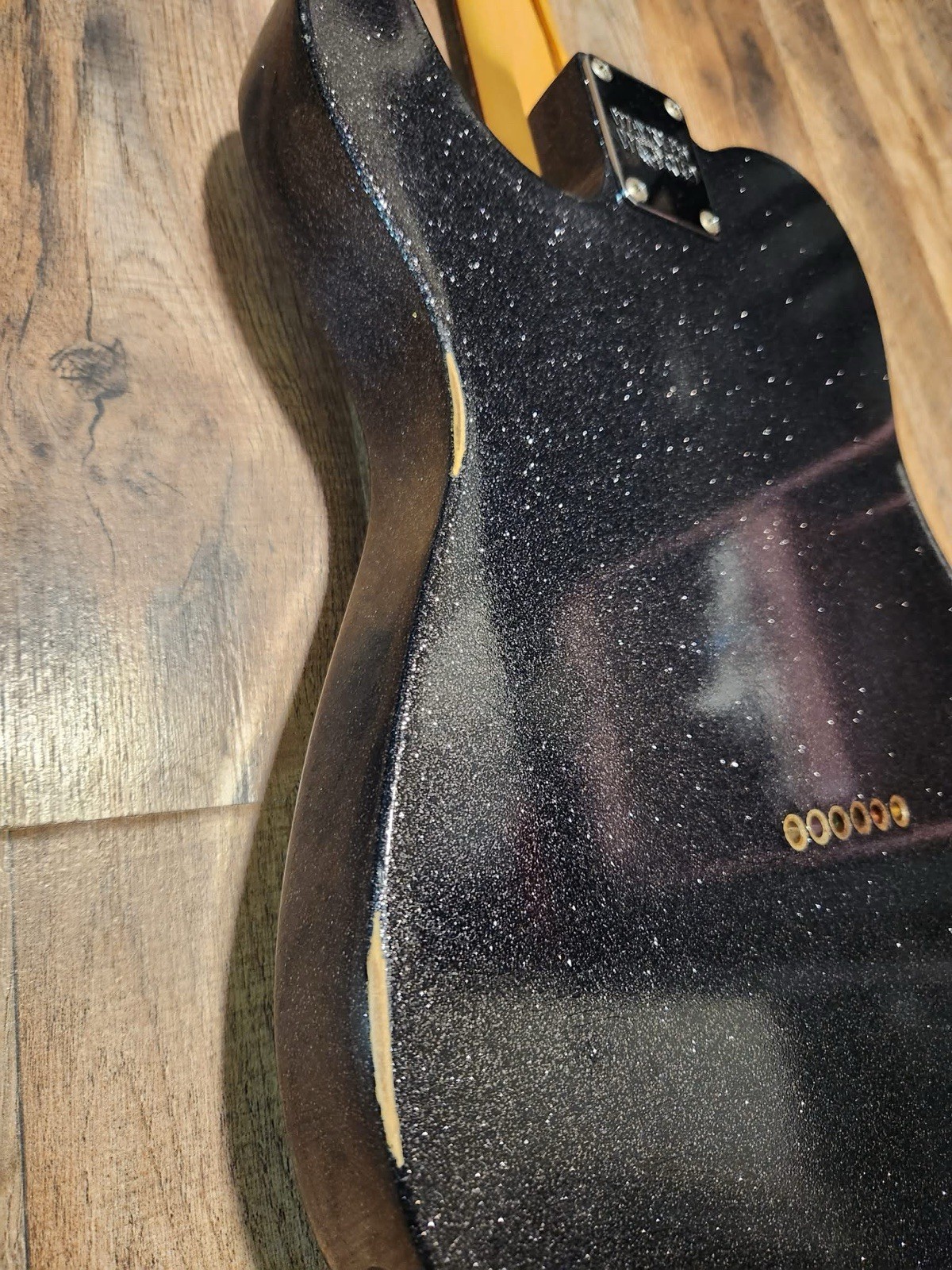 Fender Brad Paisley Road Worn Partscaster Electric Guitar Black Sparkle