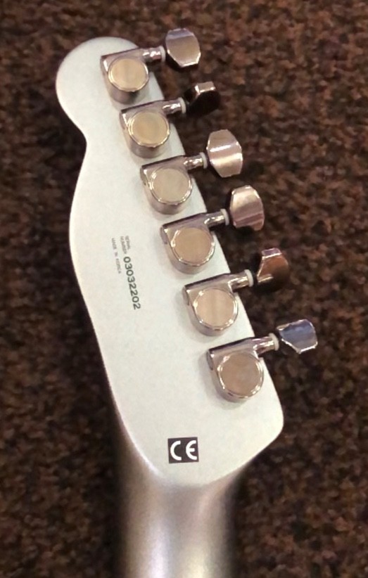 Fender Esquire Celtic Custom Edition Silver Telecaster Electric Guitar-USED