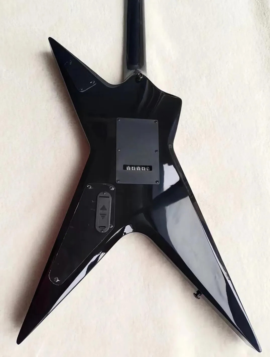 Dime Dimebag Darrell Red Flame Maple BlackEdge Electric Guitar Lightening Inlay