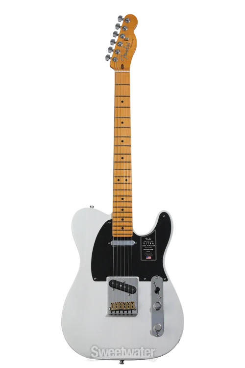 Fender American Ultra Luxe Vintage ’50s Telecaster Electric Guitar – White